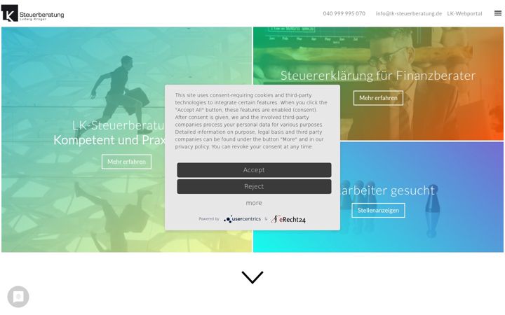 Screenshot of lk-steuerberatung.de