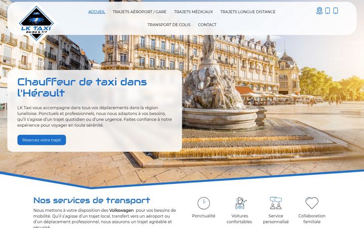 Screenshot of lk-taxi.fr