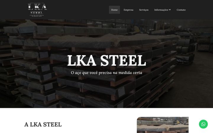 Screenshot of lkasteel.com.br