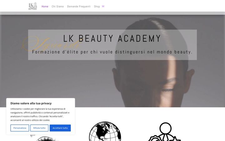 Screenshot of lkbeautyacademy.com