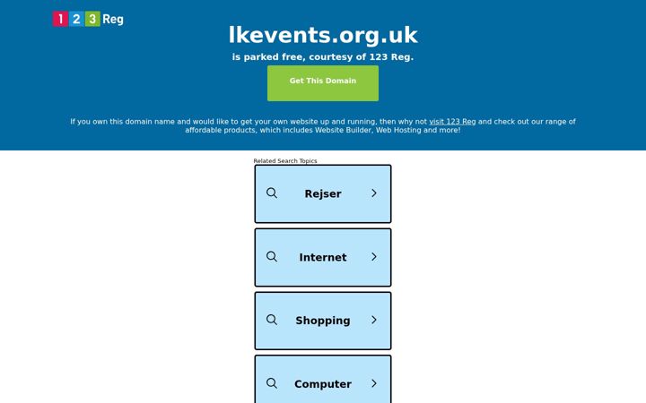 Screenshot of lkevents.org.uk