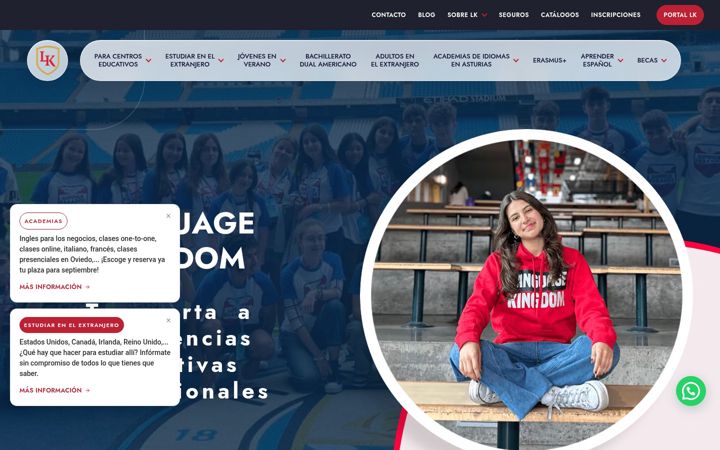 Screenshot of lkidiomas.com