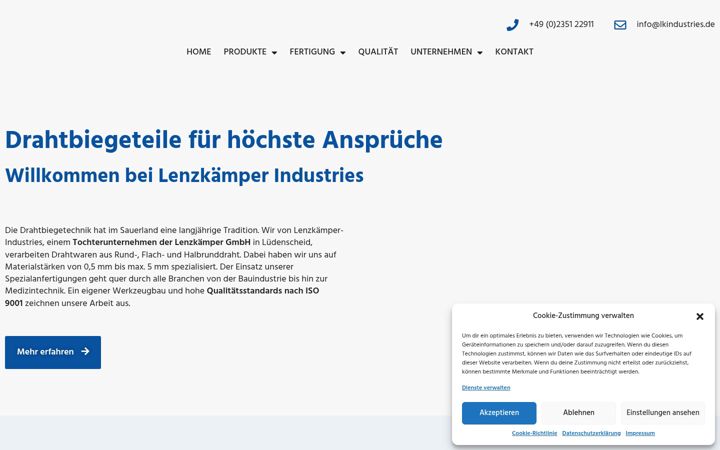 Screenshot of lkindustries.de
