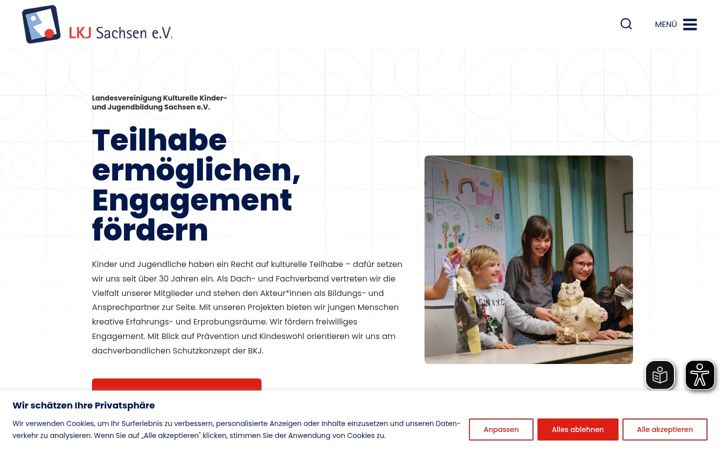 Screenshot of lkj-sachsen.de