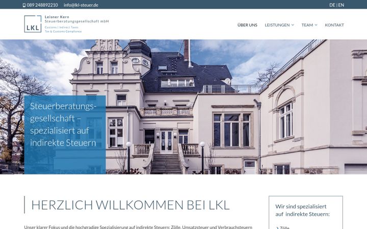Screenshot of lkl-steuer.de