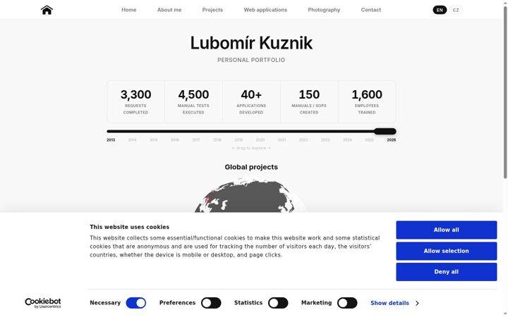 Captură de ecran a lkportfolio.com