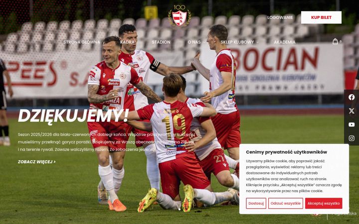 Screenshot of lks.lomza.pl