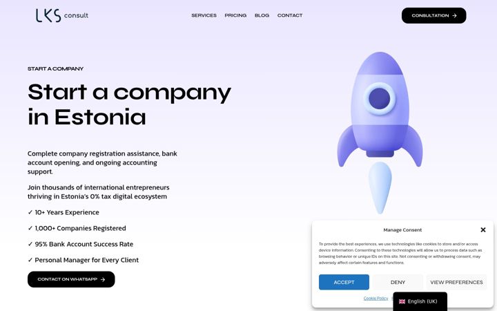 Screenshot of lksconsult.com