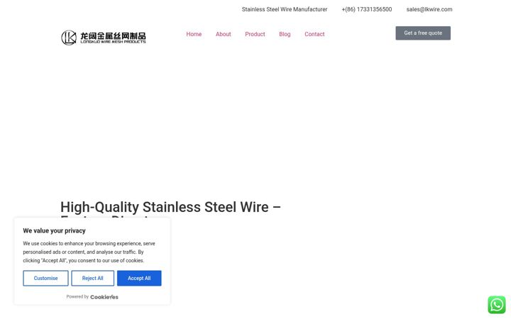 Screenshot of lkwire.com