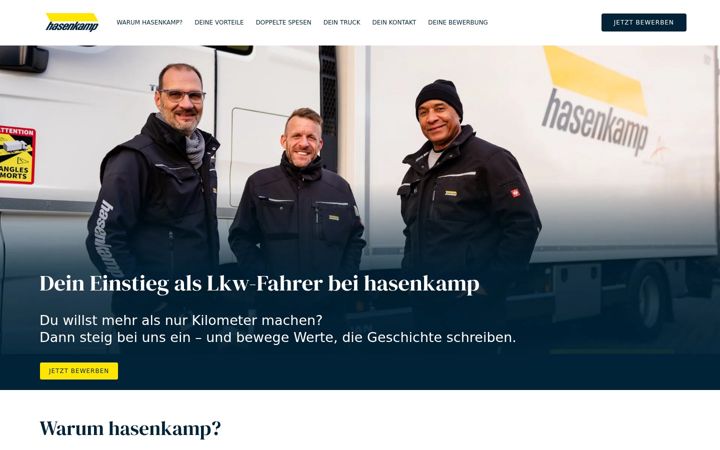 Screenshot of lkwjob-hasenkamp.com