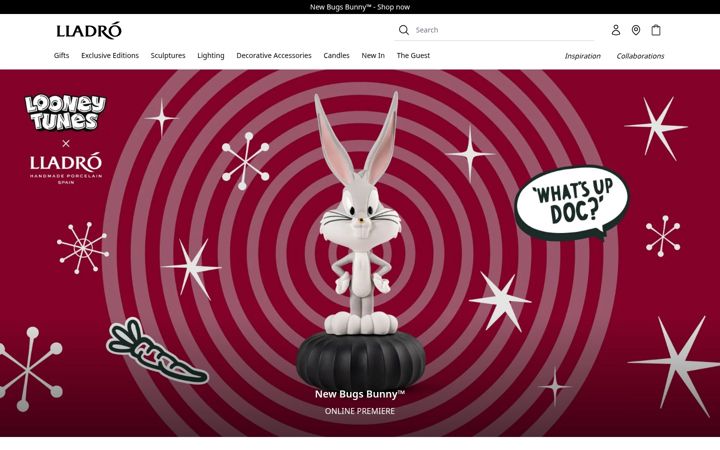 Screenshot of lladro.com