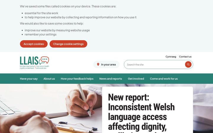 Screenshot of llaiswales.org