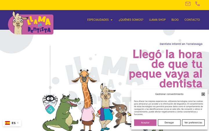 Screenshot of llamaladentista.com