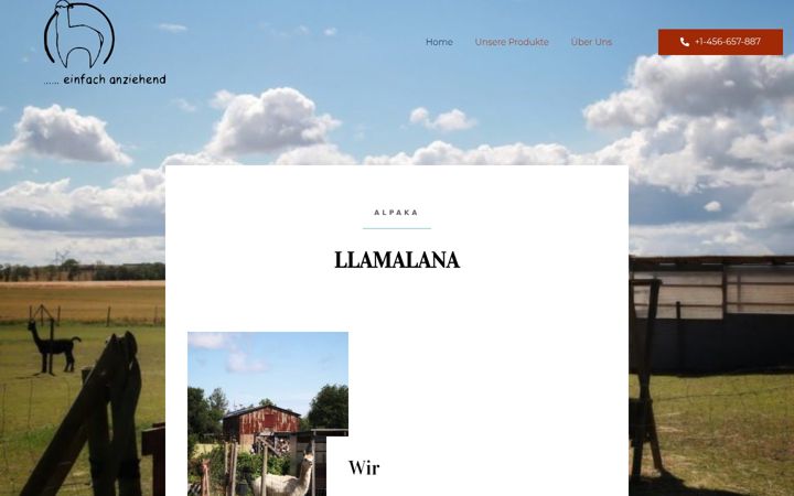 Screenshot of llamalana.de