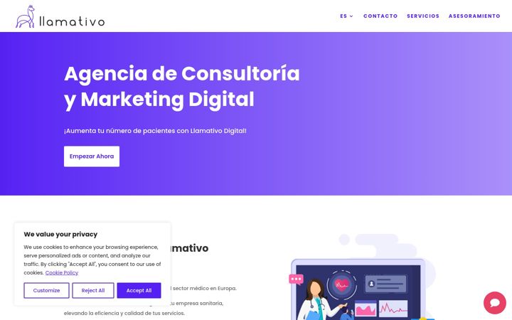Screenshot of llamativodigital.com