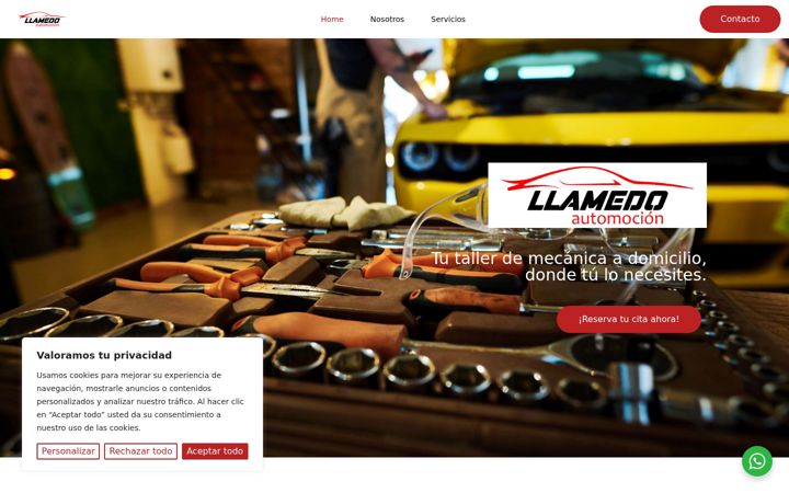 Screenshot of llamedoautomocion.com