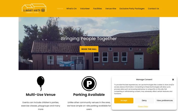 Screenshot of llandaffnorthcommunitycentre.org