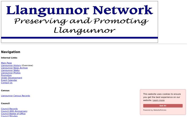 Screenshot of llangunnor.net