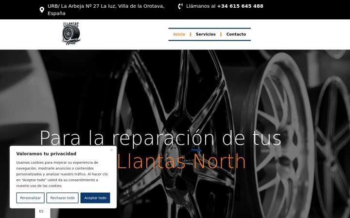 Screenshot of llantasnorth.com