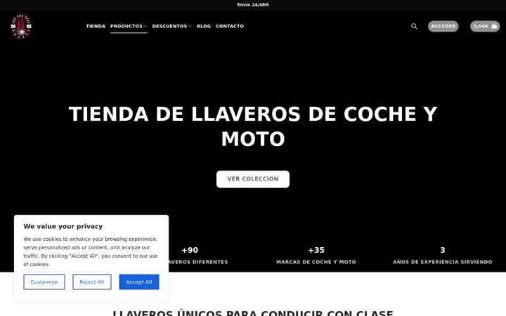 Screenshot of llaverosdecocheymoto.com