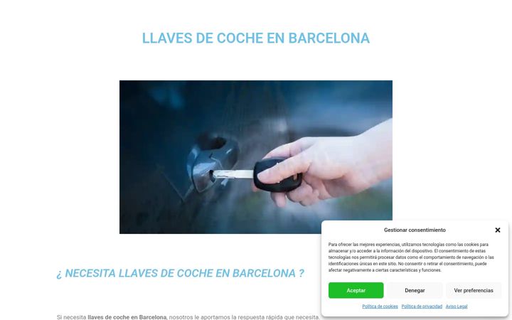 Screenshot of llavesdecochebarcelona.com