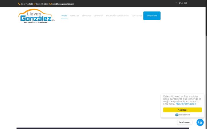 Screenshot of llavesgonzalez.com
