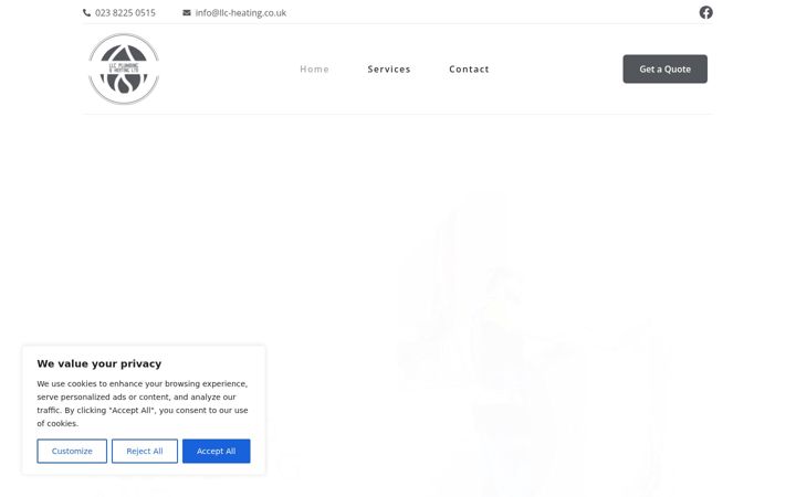 Screenshot of llc-heating.co.uk