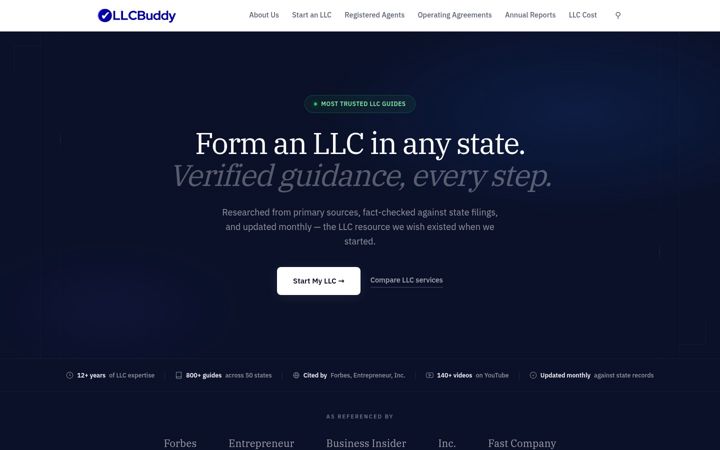 Ekrano kopija llcbuddy.com