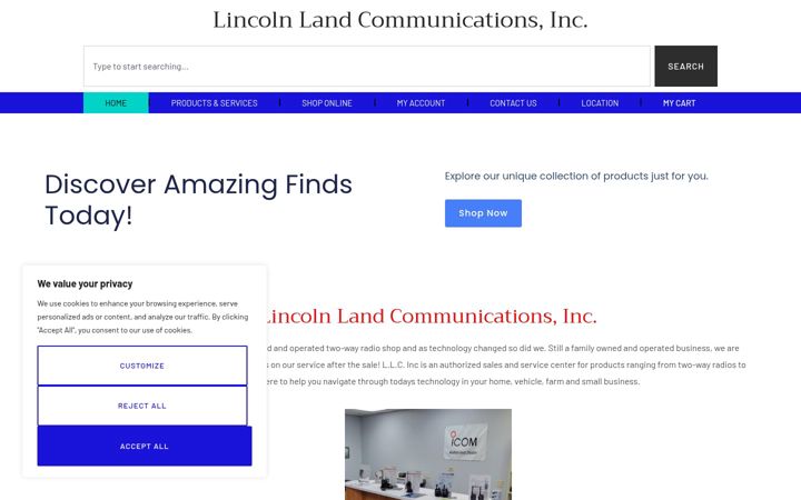 Screenshot of llcinconline.com
