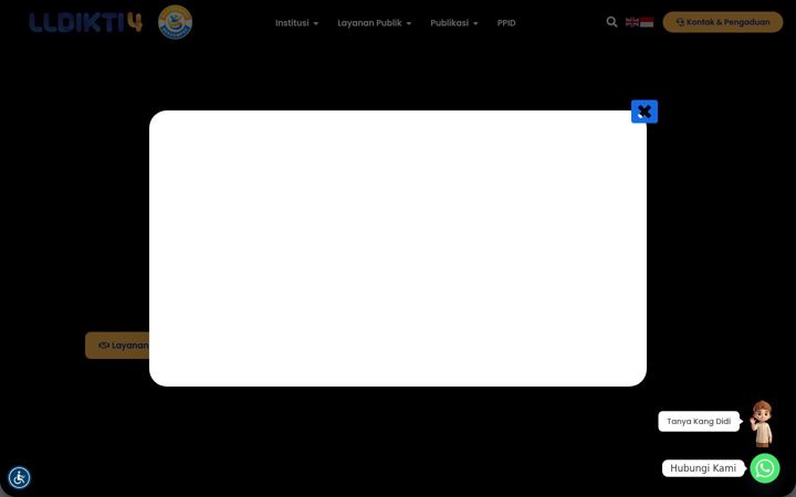 Screenshot of lldikti4.id