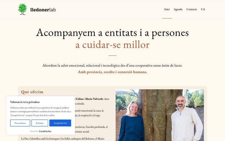 Screenshot of lledonerlab.org