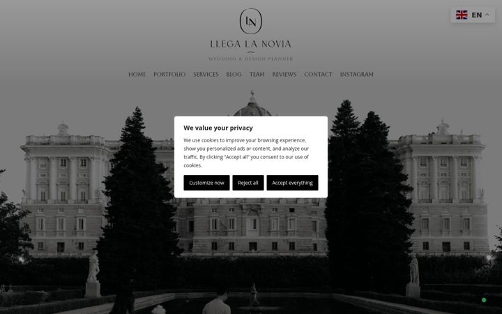 Screenshot of llegalanovia.com