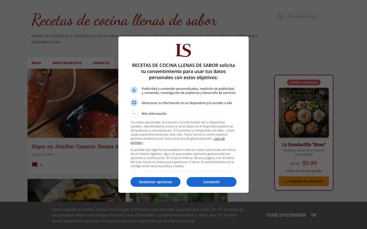 Screenshot of llenasdesabor.com