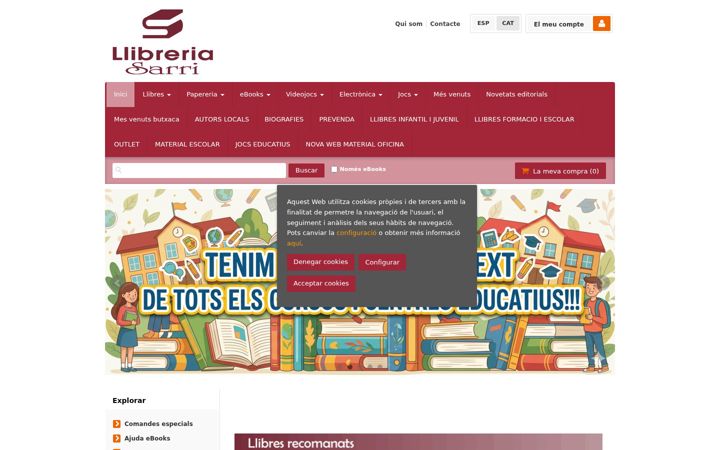 Screenshot of llibreriasarri.com
