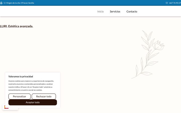 Screenshot of lliriestetica.com
