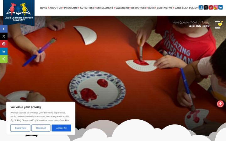 Screenshot of llliteracyacademy.com