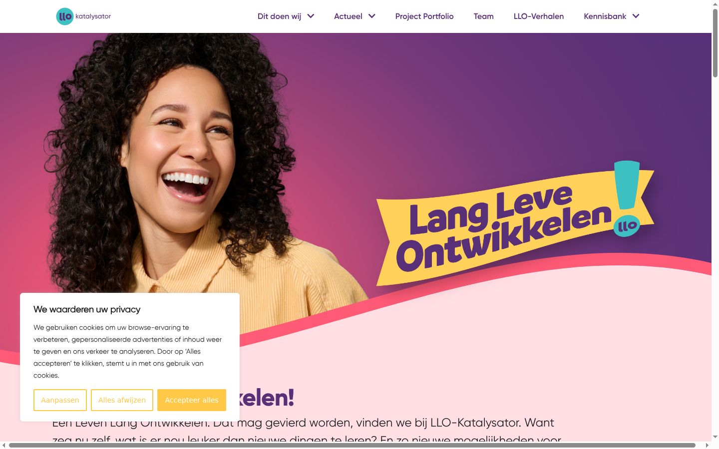 Screenshot des Einwilligungsbanners vor jeglicher Interaktion