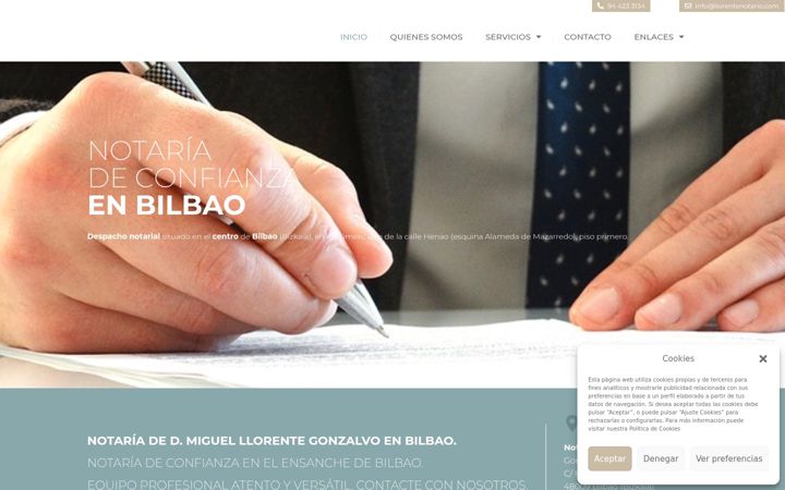 Screenshot of llorentenotario.com