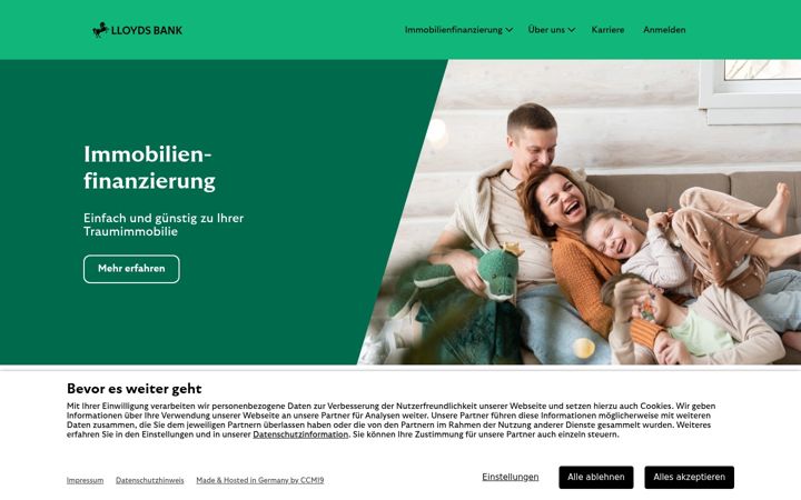 Screenshot ta' lloydsbank.de