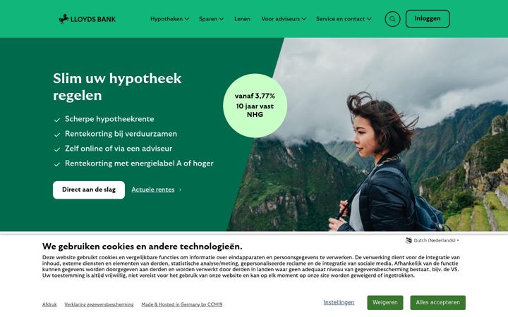 Screenshot του lloydsbank.nl