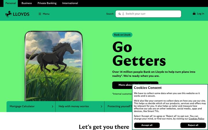 Screenshot of lloydstsb.com