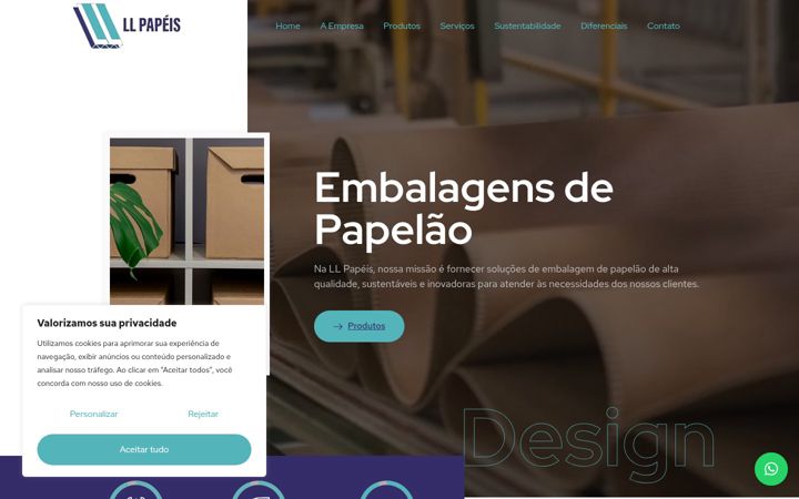 Screenshot of llpapeis.com.br