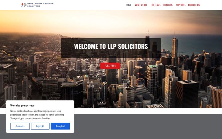 Screenshot of llpsols.co.uk