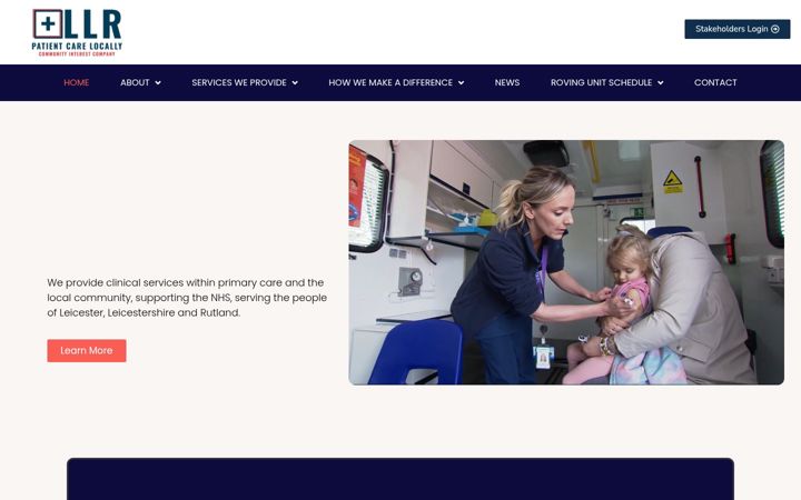Screenshot of llrpcl.co.uk