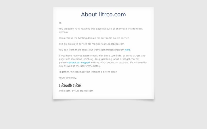 Screenshot of lltrco.com