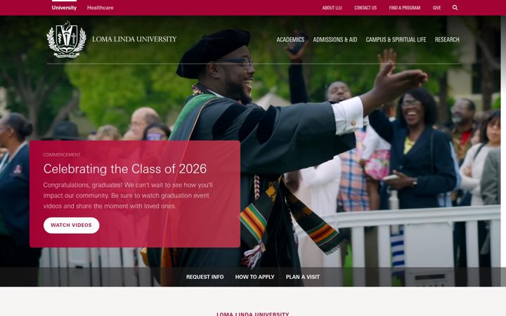 Screenshot di llu.edu