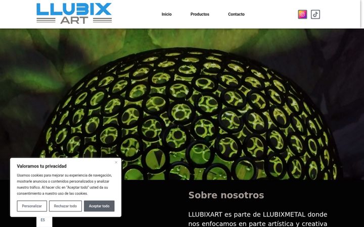 Screenshot of llubixart.com