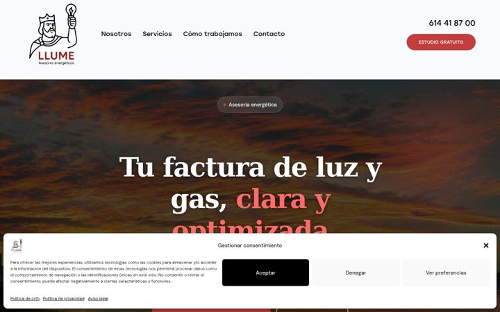 Screenshot of llumeasesores.com