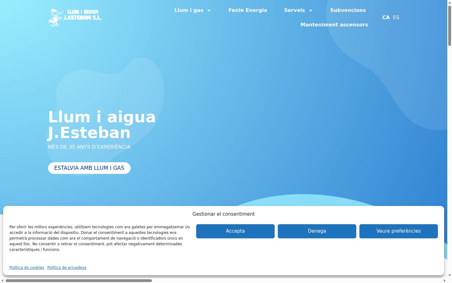 Screenshot tal-banner tal-kunsens muri qabel kwalunkwe interazzjoni