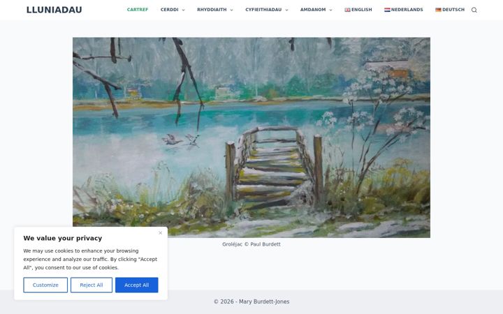 Screenshot of lluniadau.com